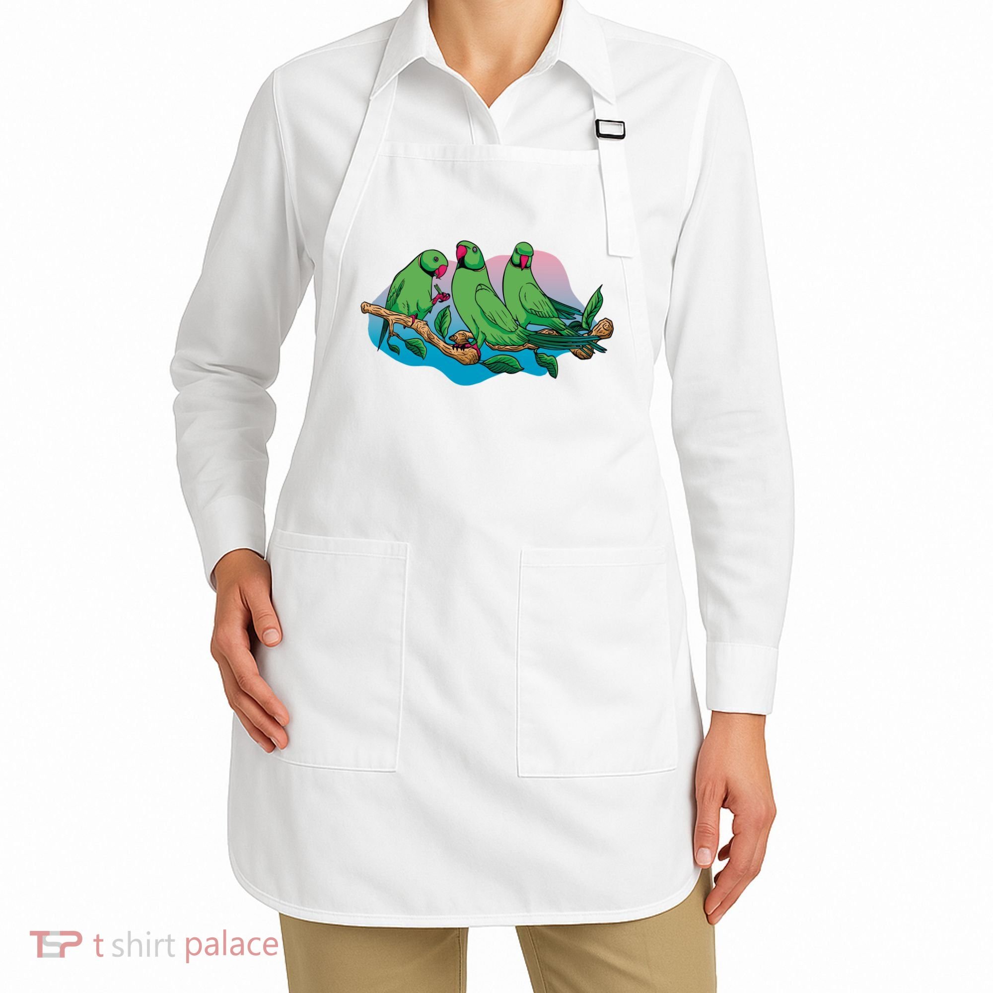 Three Parrots Apron