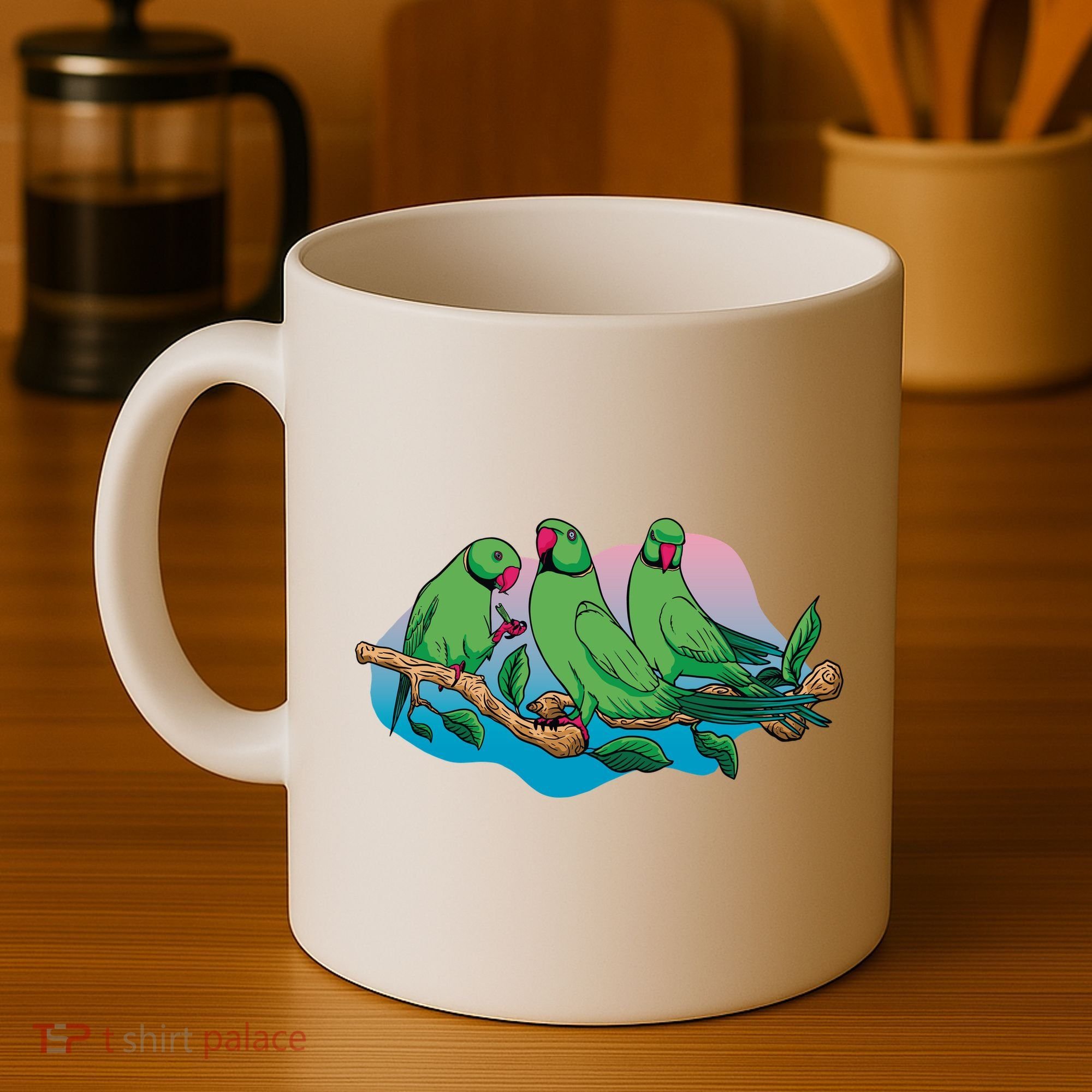 Three Parrots Coffee Mug