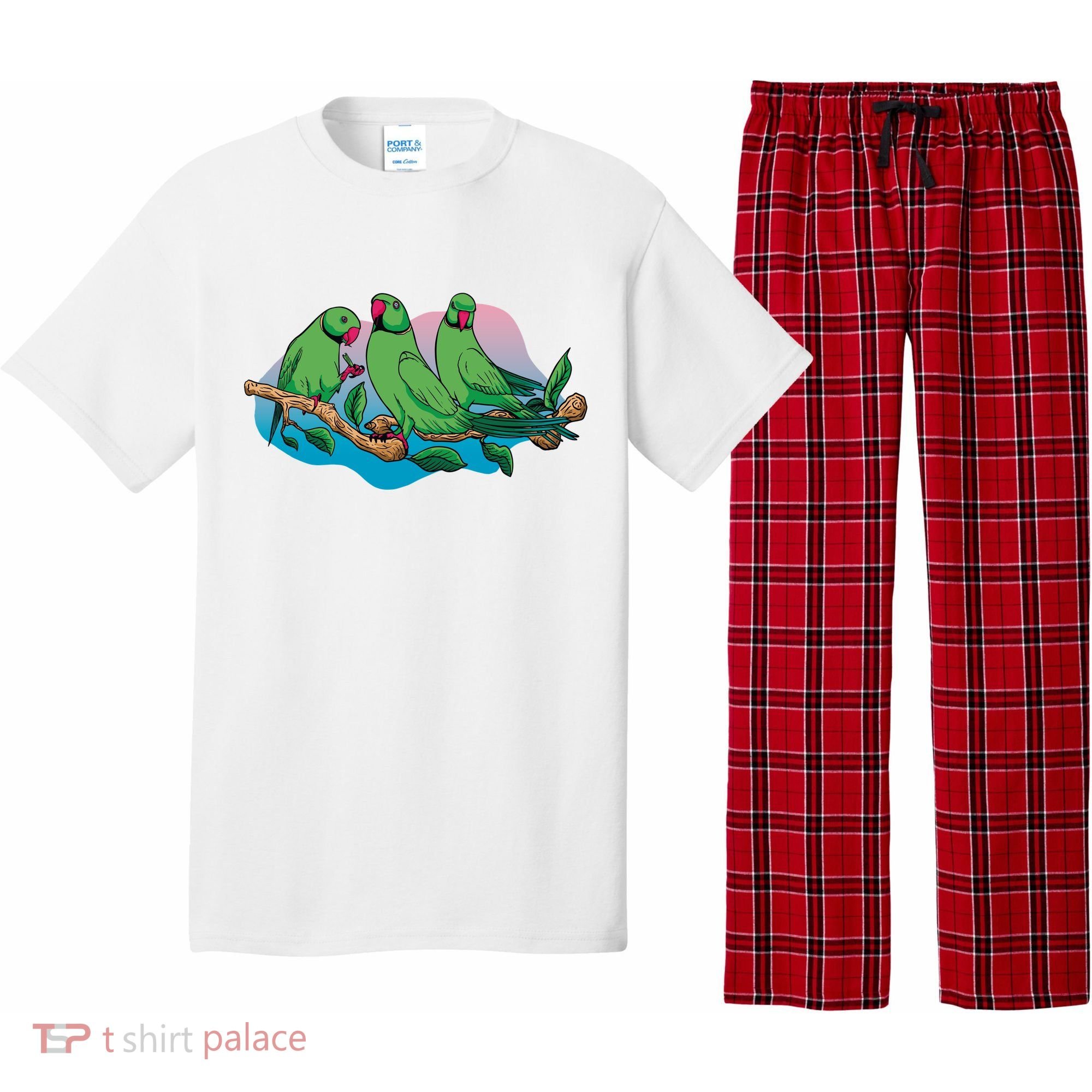 Three Parrots Pajama Set