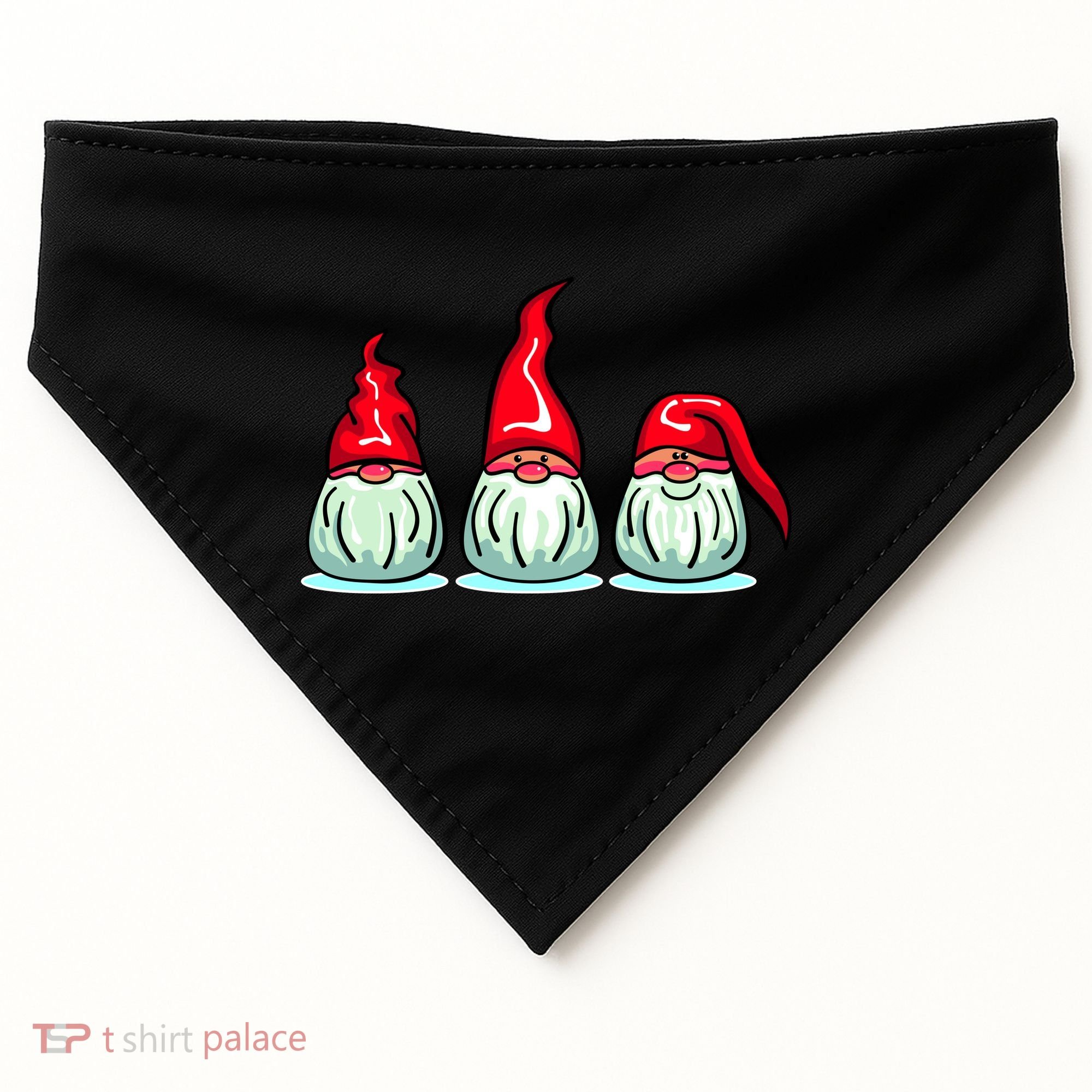Three Santa Gnomes USA-Made Doggie Bandana