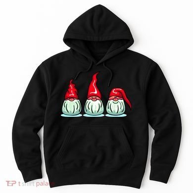 Three Santa Gnomes Hoodie