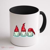 Three Santa Gnomes Coffee Mug thumb 1