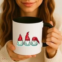 Three Santa Gnomes Coffee Mug thumb 3