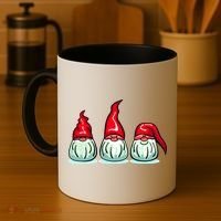 Three Santa Gnomes Coffee Mug thumb 4