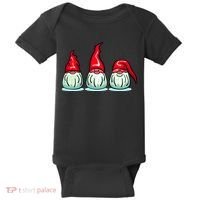 Three Santa Gnomes Baby Bodysuit thumb 0