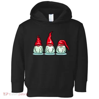 Three Santa Gnomes Toddler Hoodie