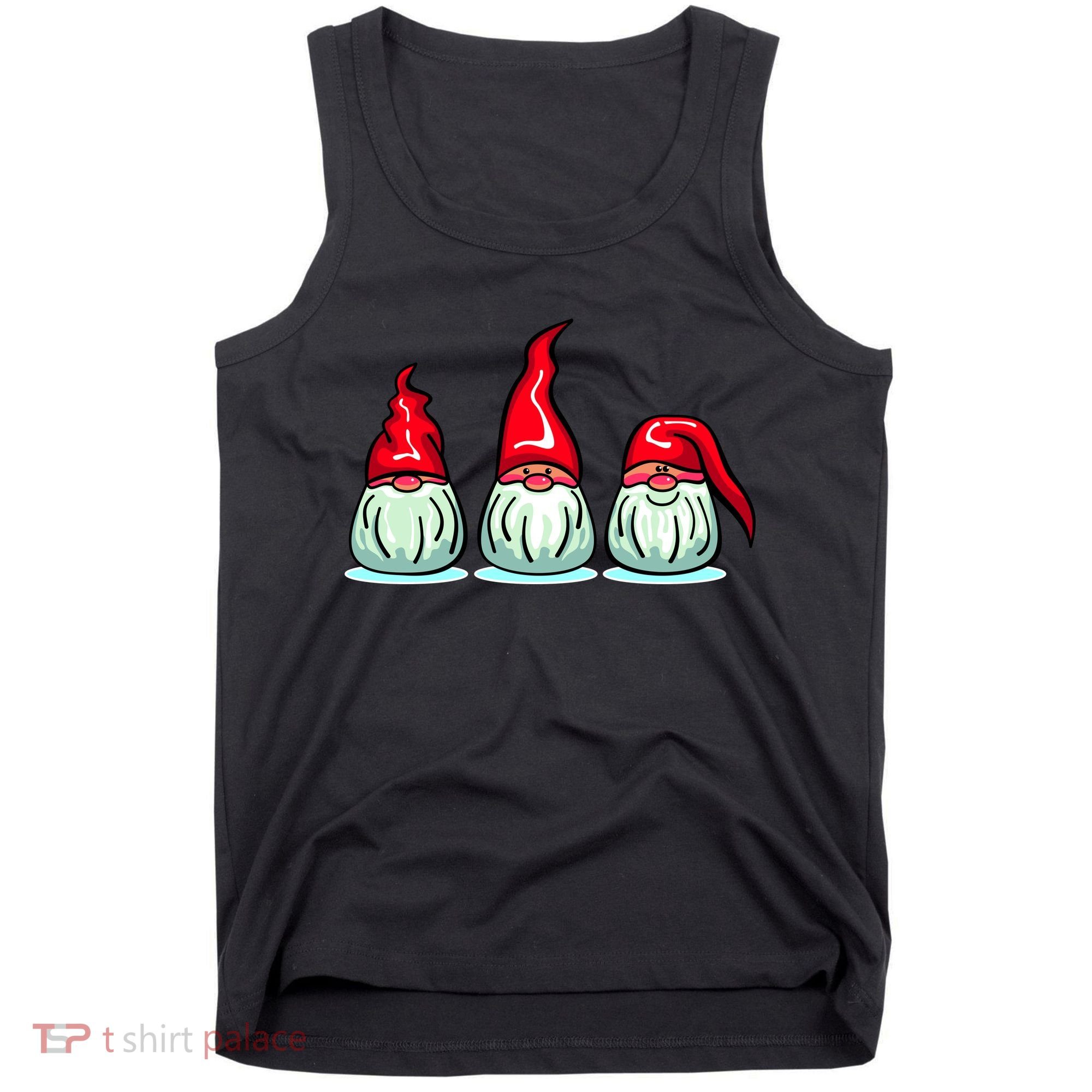 Three Santa Gnomes Tank Top