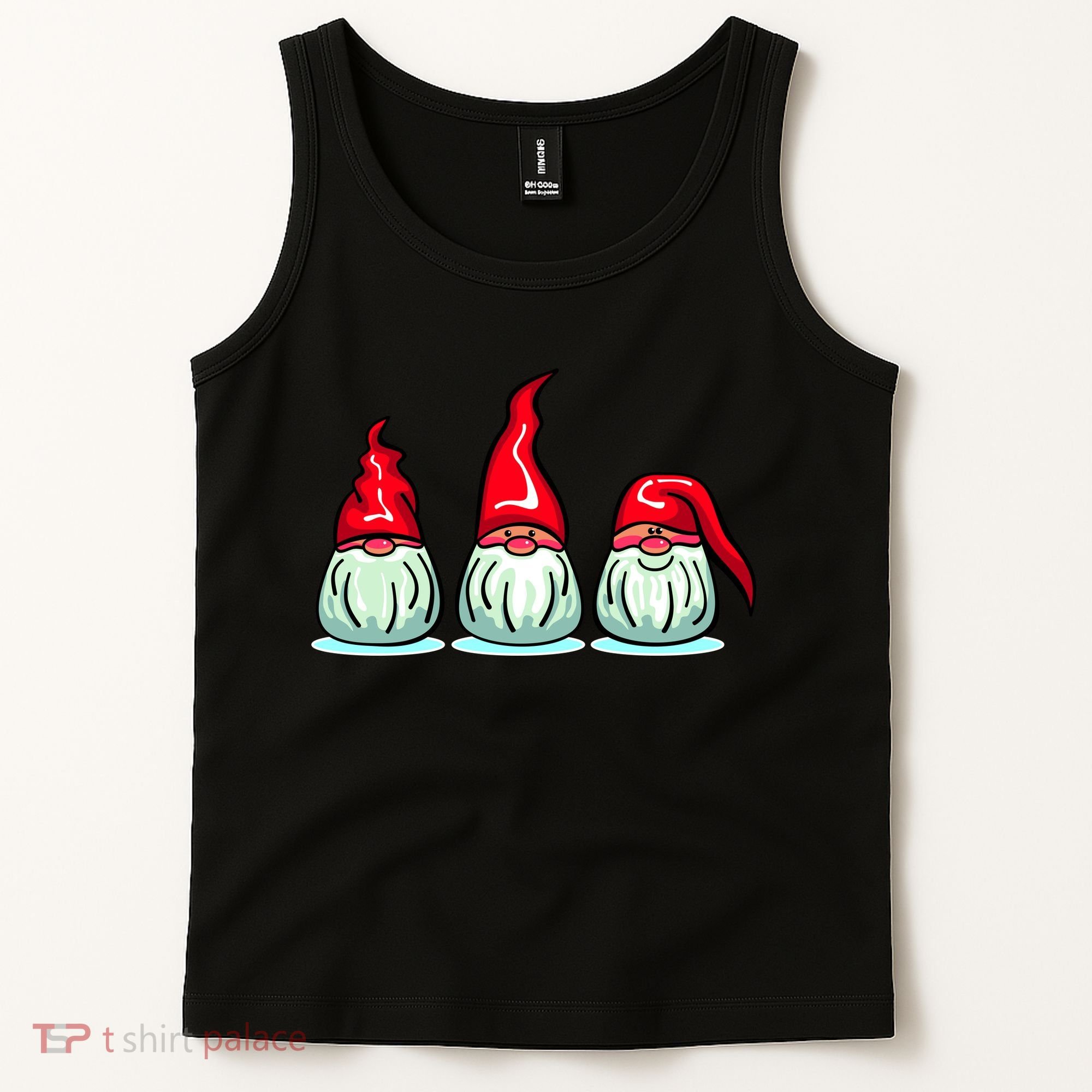 Three Santa Gnomes Tank Top