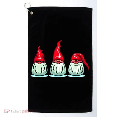 Three Santa Gnomes Golf Towel