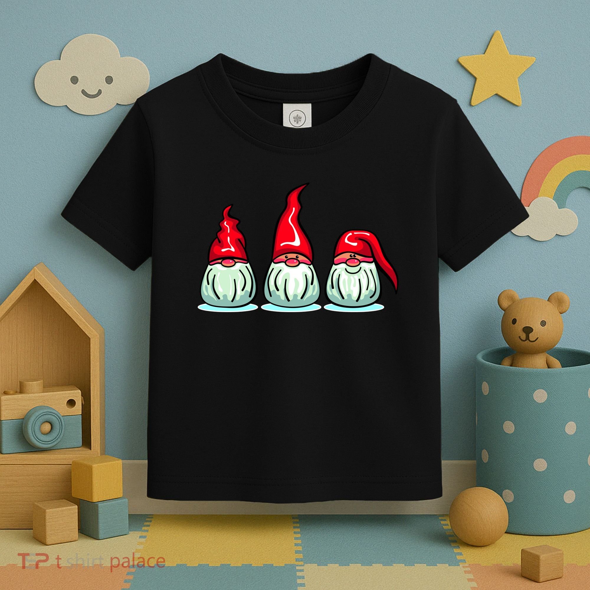 Three Santa Gnomes Toddler T-Shirt