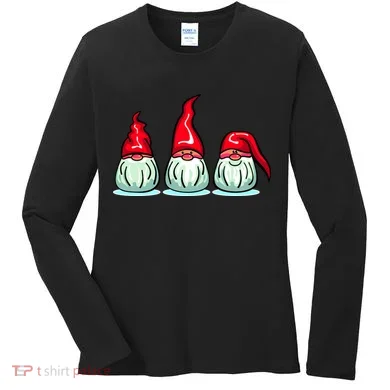 Three Santa Gnomes Women's Long Sleeve Shirt