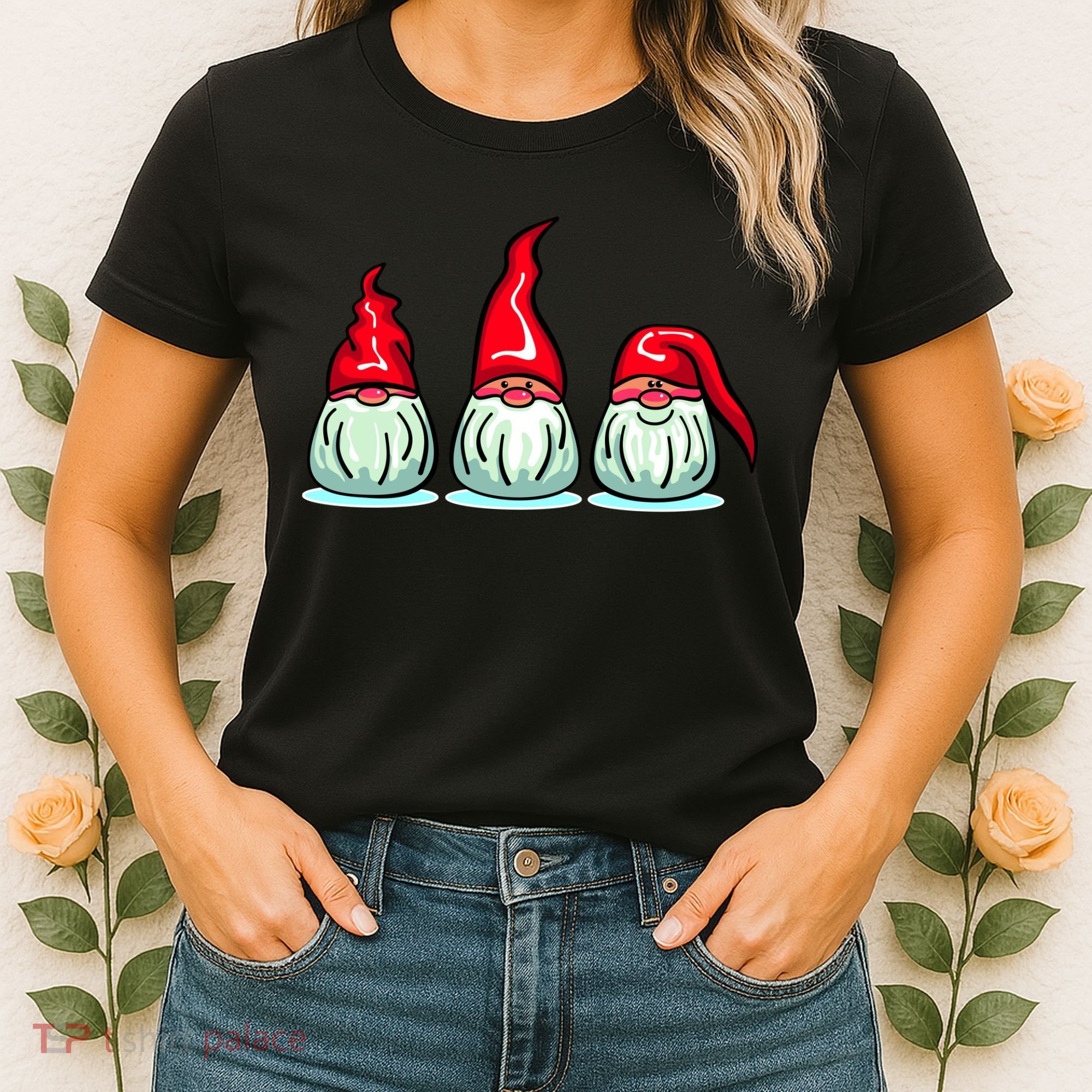 Three Santa Gnomes Women's T-Shirt