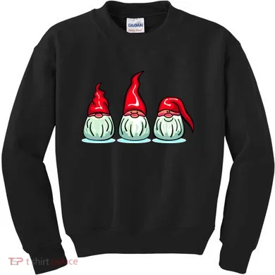 Three Santa Gnomes Kids Sweatshirt