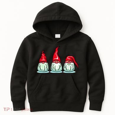 Three Santa Gnomes Kids Hoodie
