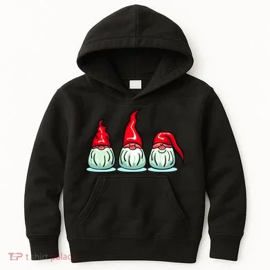Three Santa Gnomes Kids Hoodie