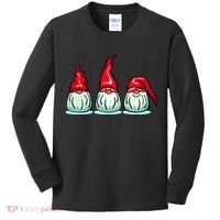 Three Santa Gnomes Kids Long Sleeve Shirt thumb 0