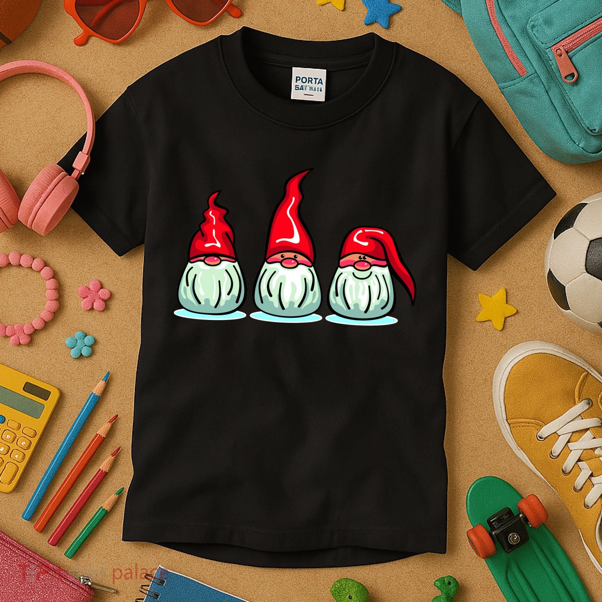Three Santa Gnomes Kids T-Shirt