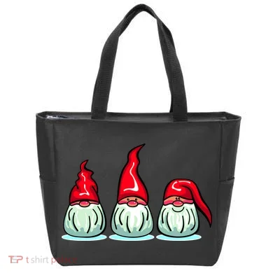 Three Santa Gnomes Tote Bag