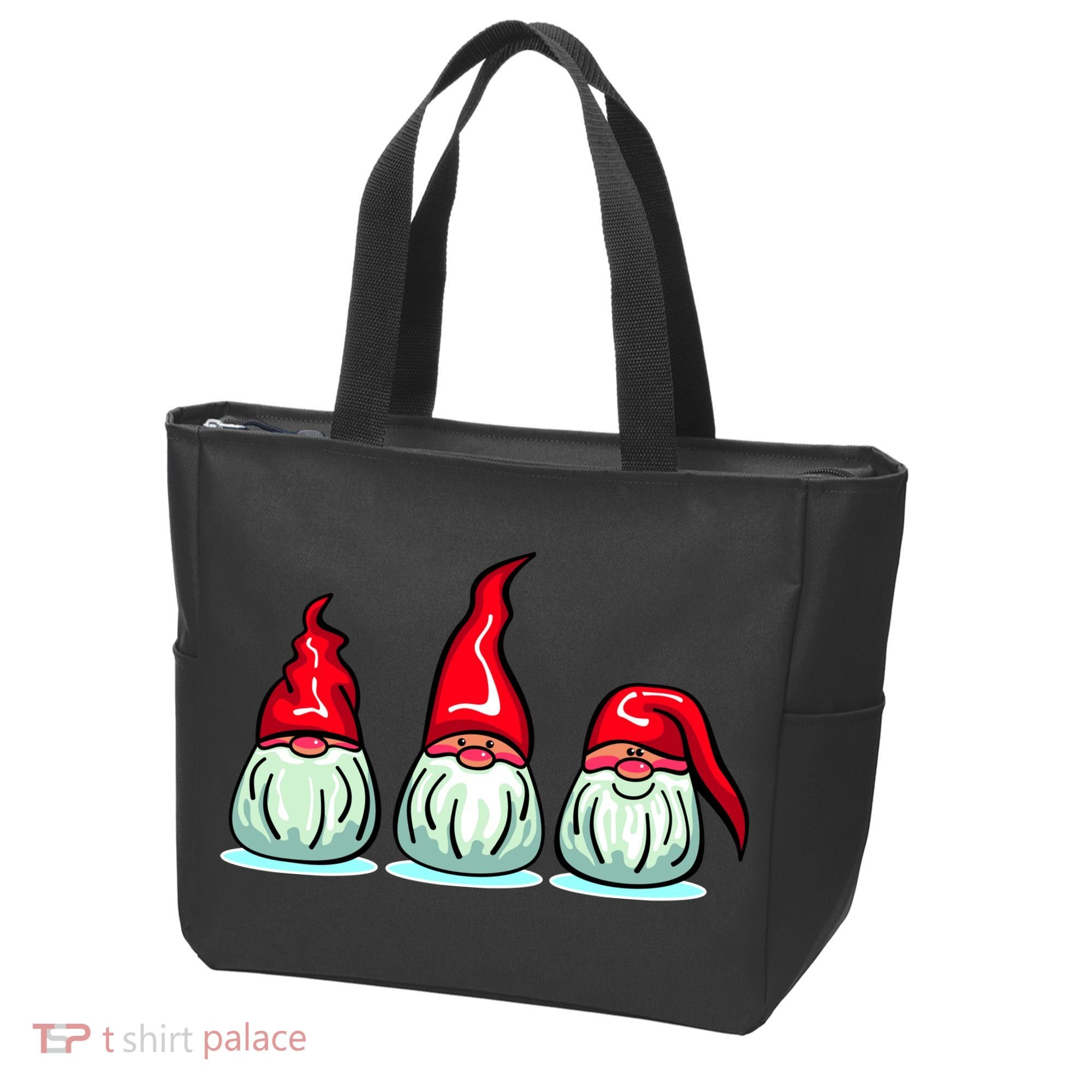 Three Santa Gnomes Tote Bag