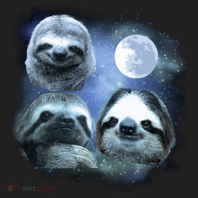 Three Sloths In Space Comfort Colors T-Shirt