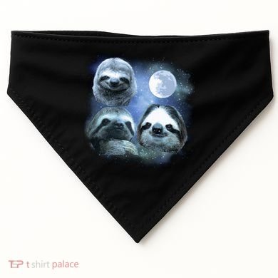 Three Sloths In Space USA-Made Doggie Bandana