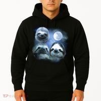 Three Sloths In Space Hoodie thumb 2