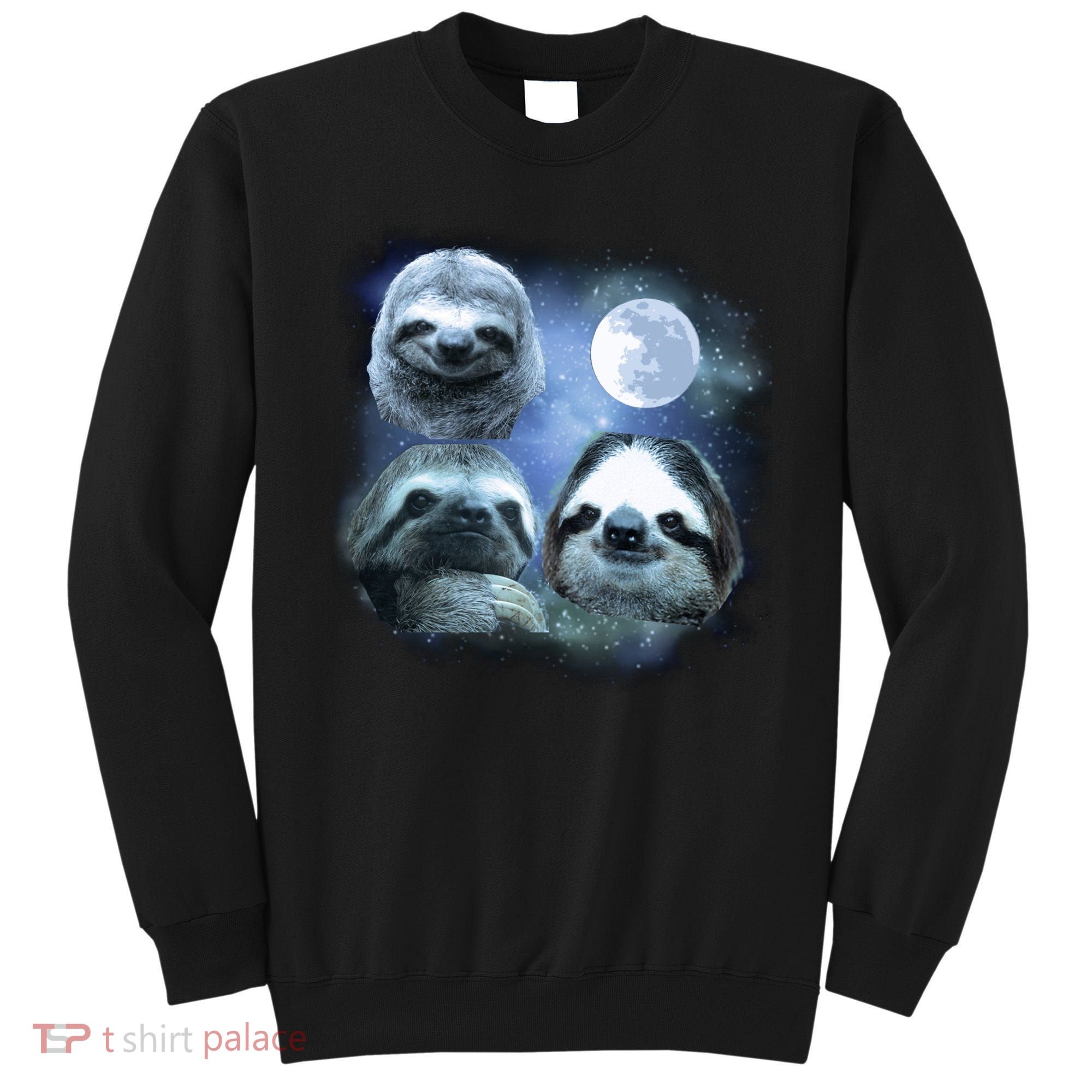 Three Sloths In Space Sweatshirt