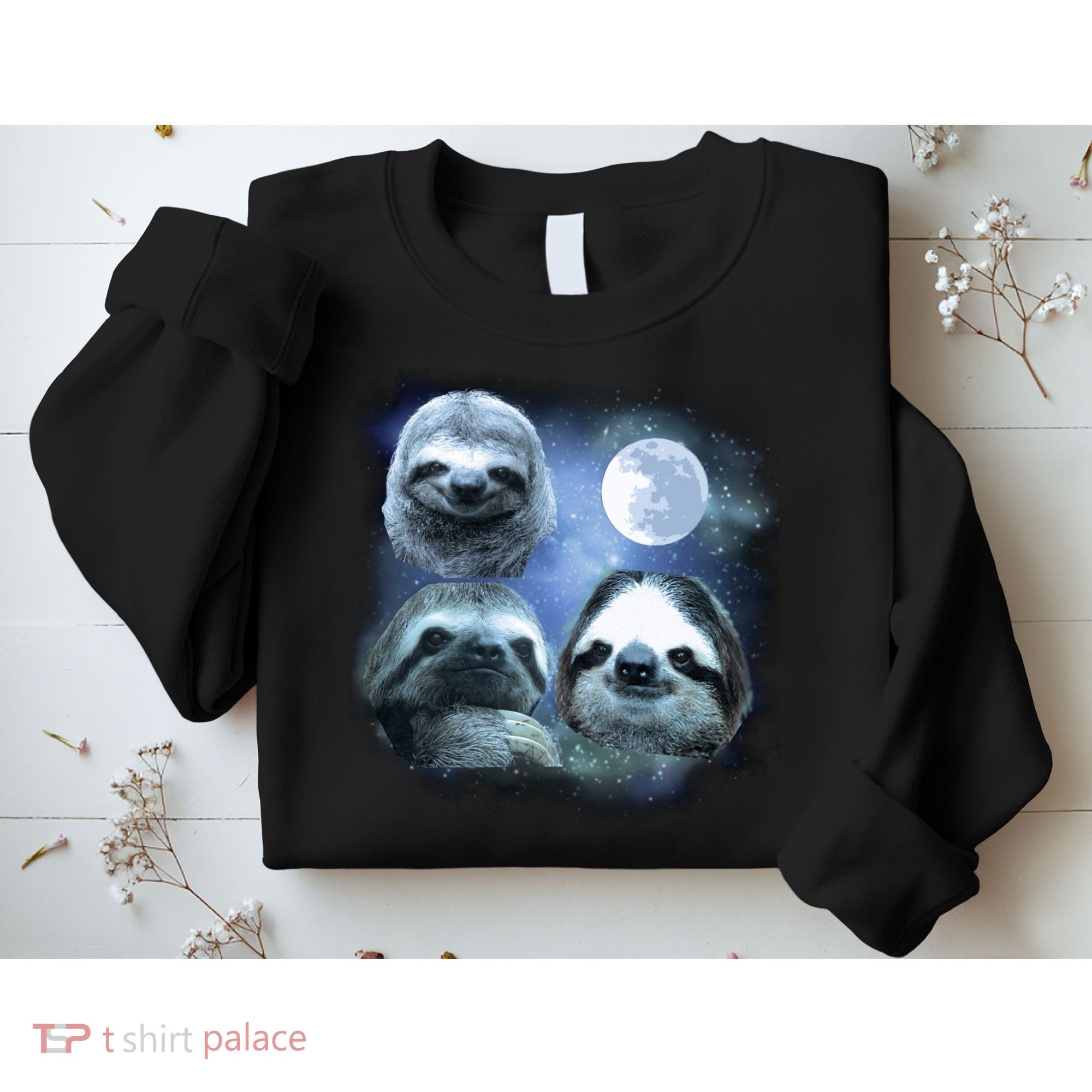 Three Sloths In Space Sweatshirt