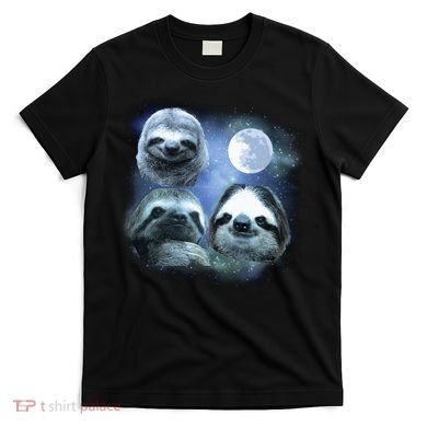 Three Sloths In Space T-Shirt