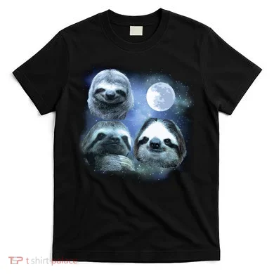 Three Sloths In Space T-Shirt
