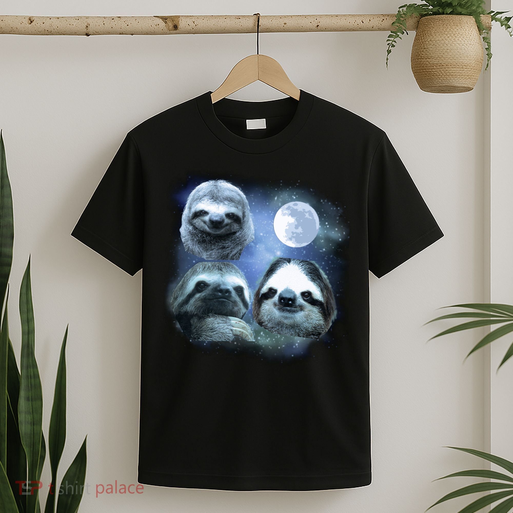 Three Sloths In Space T-Shirt