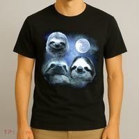 Three Sloths In Space T-Shirt thumb 3