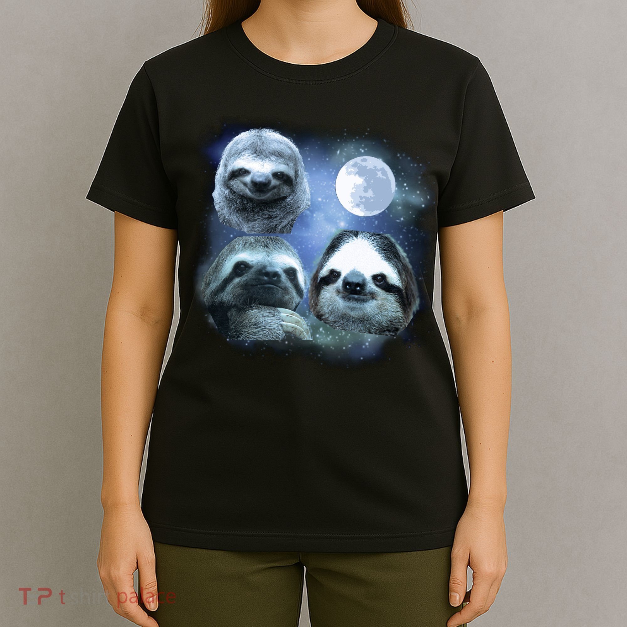 Three Sloths In Space T-Shirt