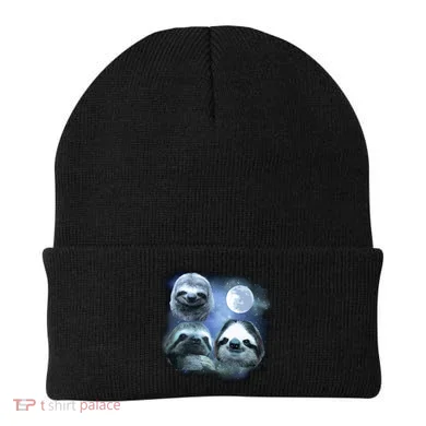 Three Sloths In Space Beanie