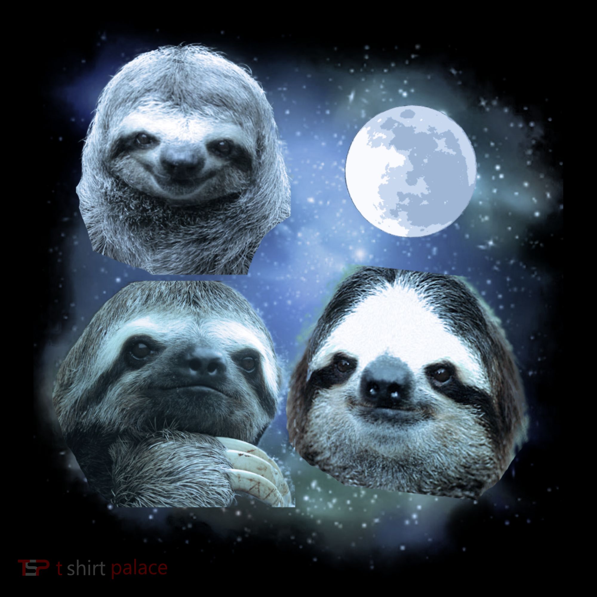 Three Sloths In Space Polo