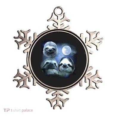 Three Sloths In Space Ornament