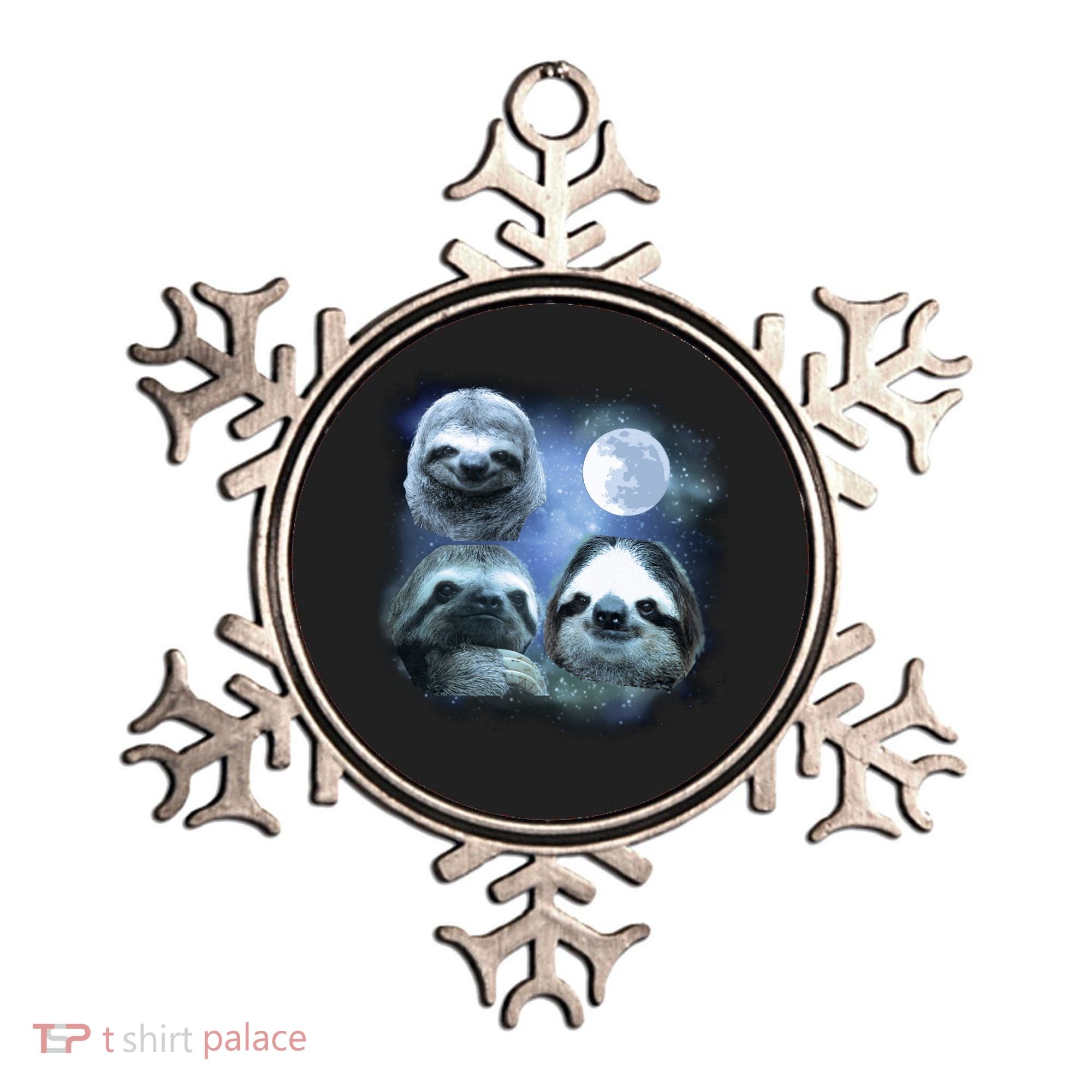 Three Sloths In Space Ornament