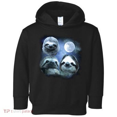 Three Sloths In Space Toddler Hoodie