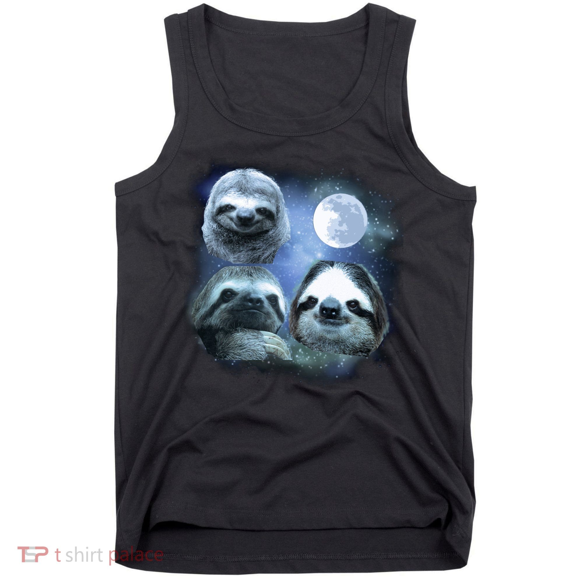 Three Sloths In Space Tank Top