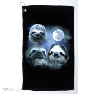 Three Sloths In Space Golf Towel