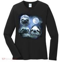 Three Sloths In Space Women's Long Sleeve Shirt thumb 0
