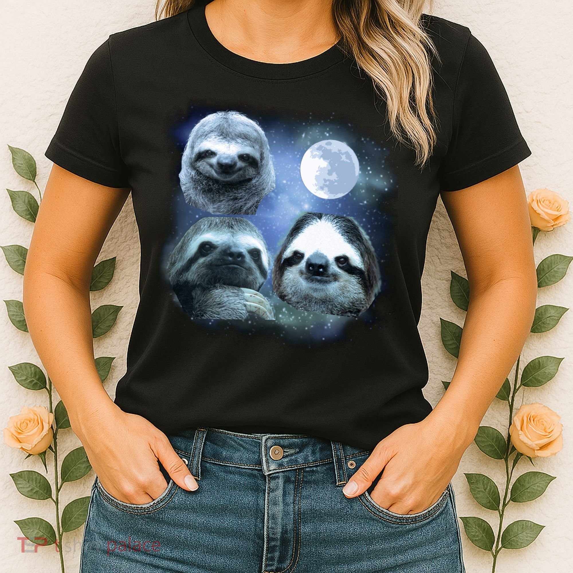 Three Sloths In Space Women's T-Shirt