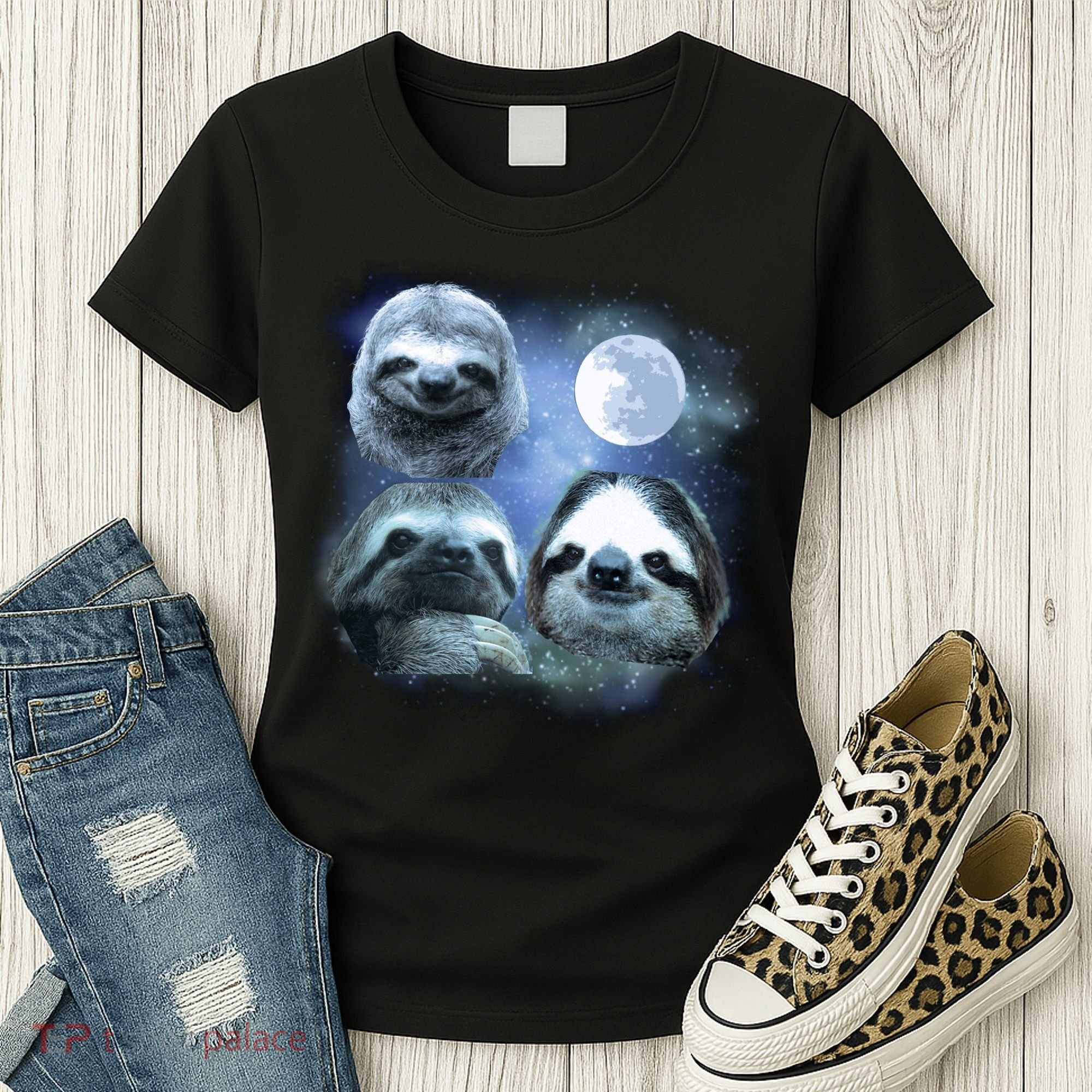 Three Sloths In Space Women's T-Shirt