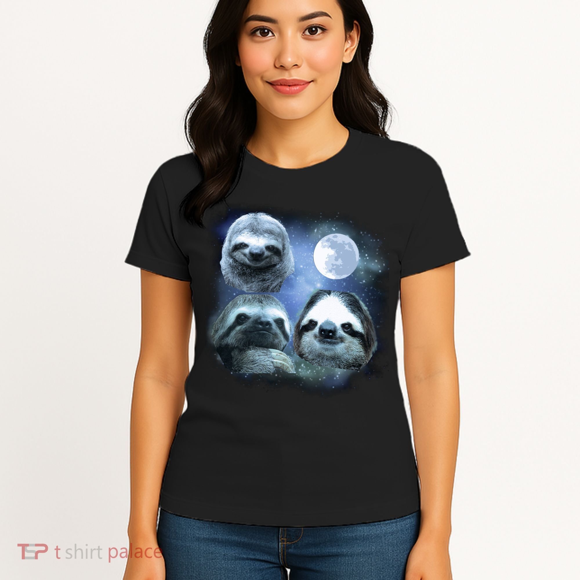 Three Sloths In Space Women's T-Shirt