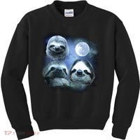 Three Sloths In Space Kids Sweatshirt thumb 0