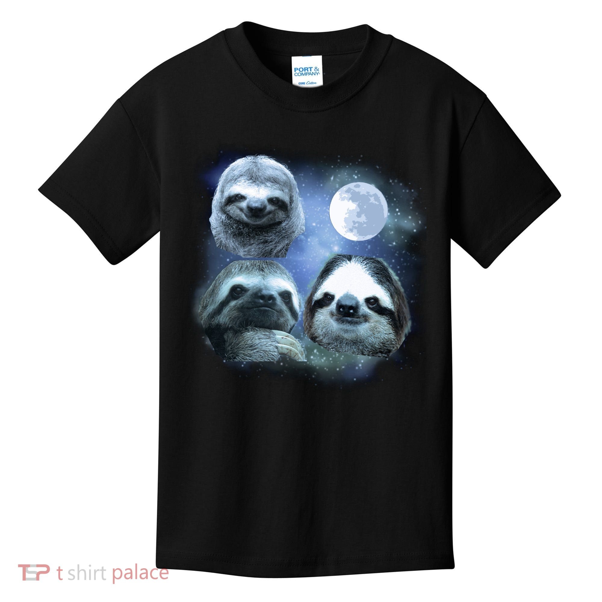 Three Sloths In Space Kids T-Shirt