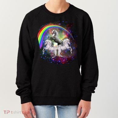Three Unicorns Rainbow Women's Sweatshirt