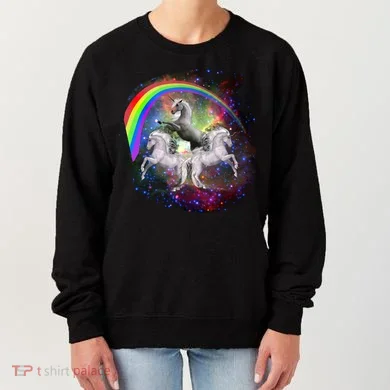 Three Unicorns Rainbow Women's Sweatshirt