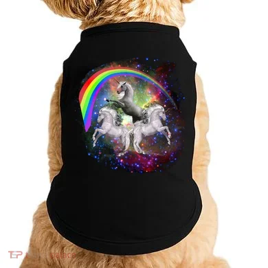 Three Unicorns Rainbow Doggie Tank