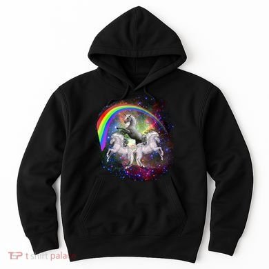 Three Unicorns Rainbow Hoodie